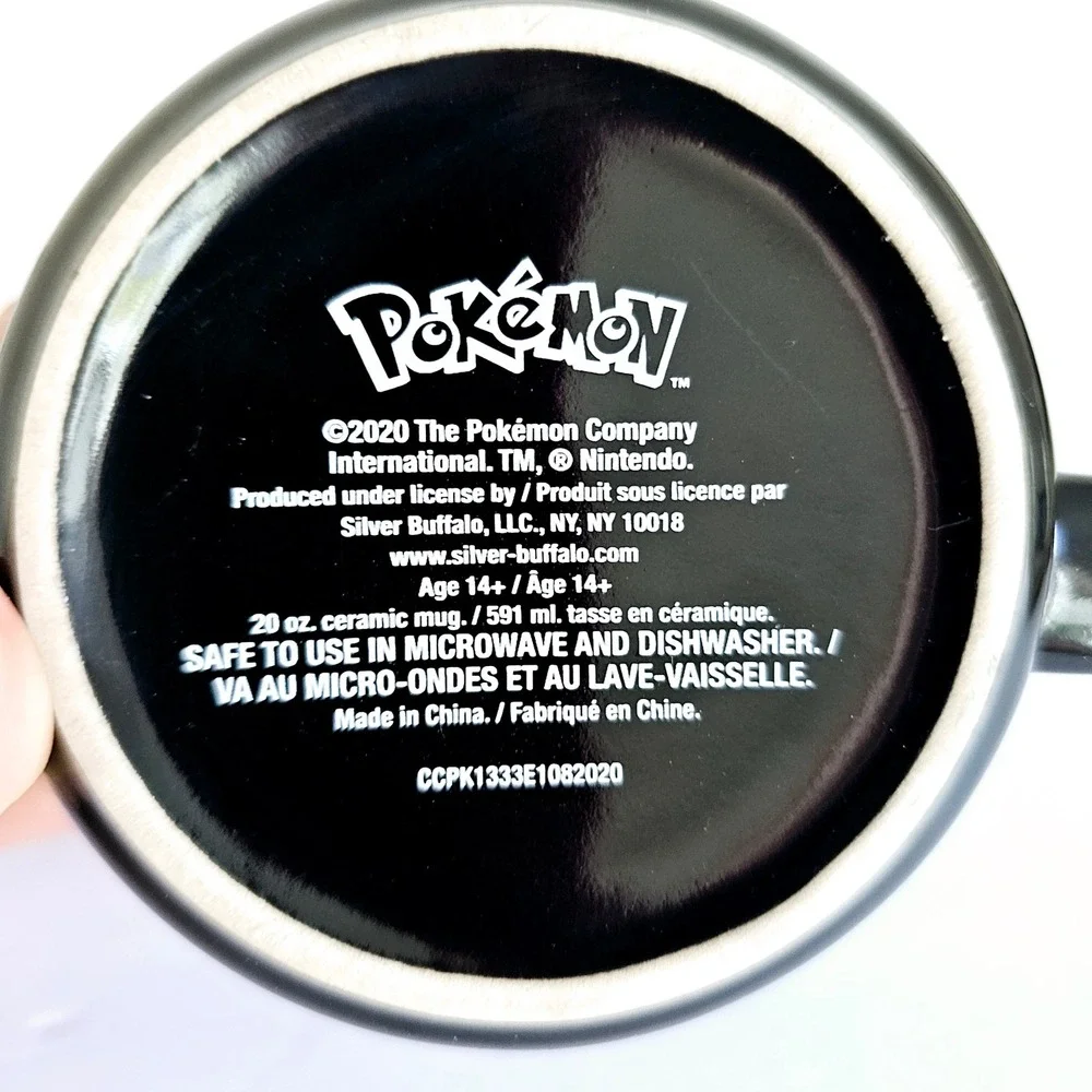 Pokemon Ceramic Coffee or Tea Mug Black Red White Collector Classic Ball M374.2